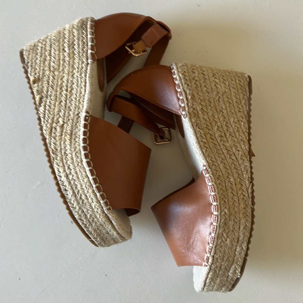 Glamorous espadrille wedge sandals